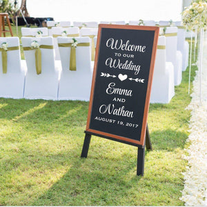 Welcome to our Wedding Sign Decal - Rustic Wedding Decorations