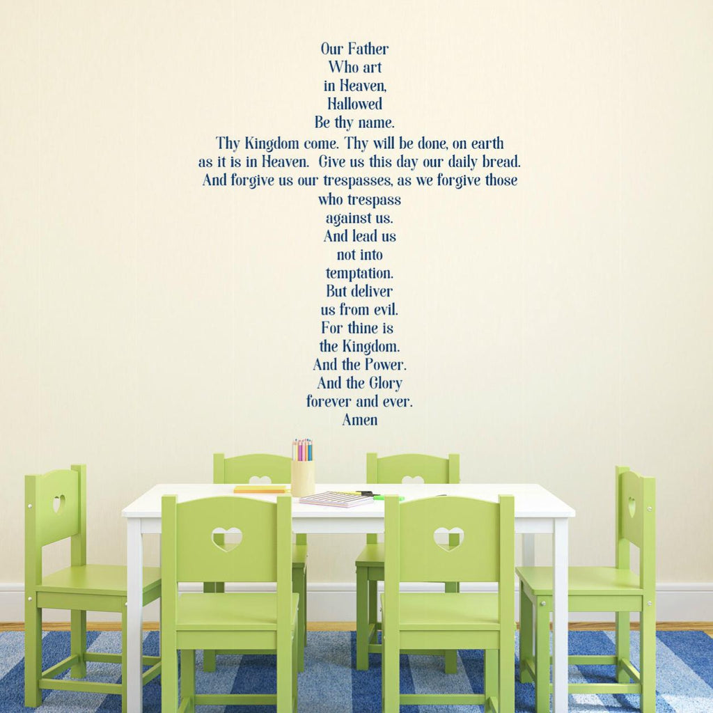 The Lord's Prayer for Children - Wall Decal for Church