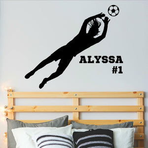 Personalized Girls' Soccer Goalie Wall Decal