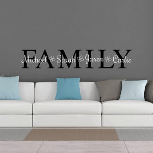Personalized Blended Family Vinyl Wall Decor