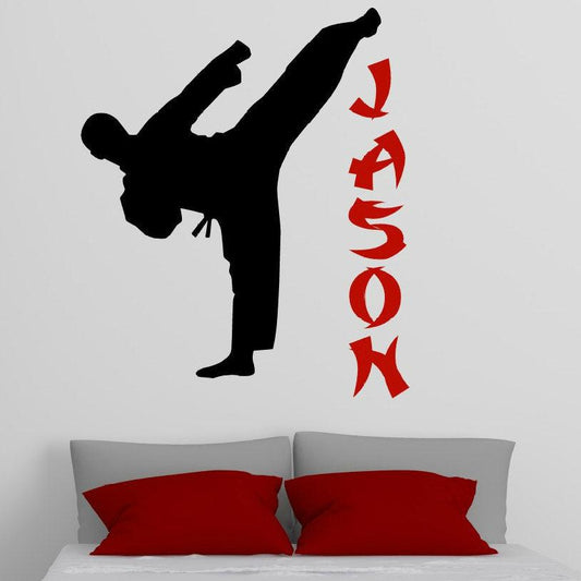 Personalized Karate Martial Arts Vinyl Wall Decal