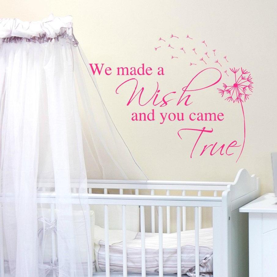 "We Made a Wish and You Came True" Nursery Wall Art Decor