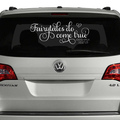 Fairytale Wedding Car Decal for Fairytale Themed Wedding