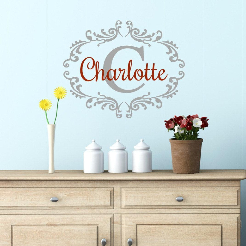 Personalized Monogram Name Vinyl Wall Decal