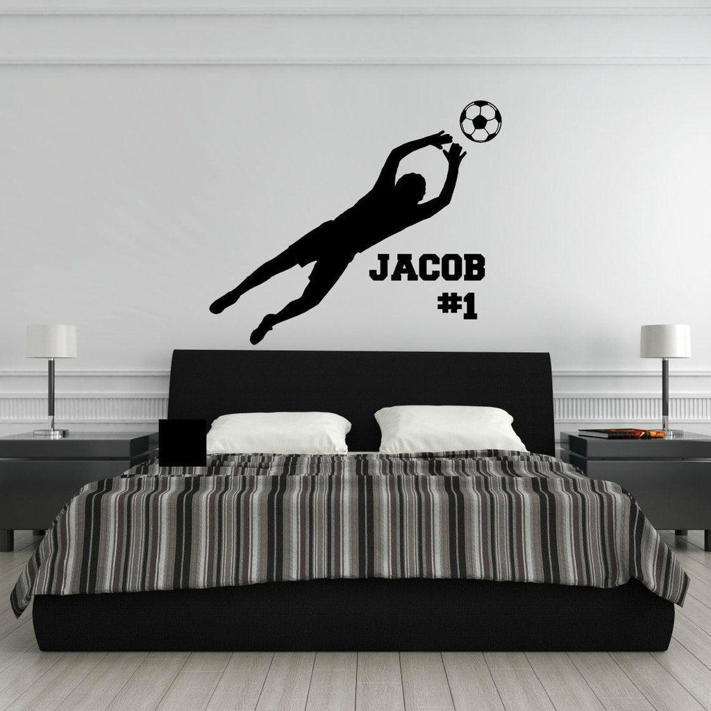 Personalized Soccer Goalie Decal for Boys Room